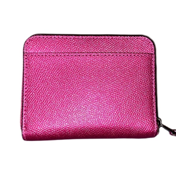 Coach Metallic Pink Small Zip Wallet - Picture 3 of 4